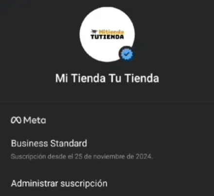 Cuenta de Mi Tienda Tu Tienda verificada por Meta Business desde noviembre de 2024